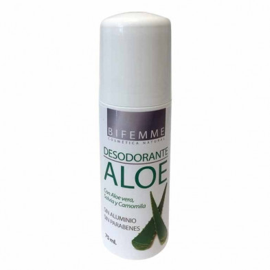 Desodorante Roll-On con Aloe Vera + Salvia + Camomila 75 ml Bifemme