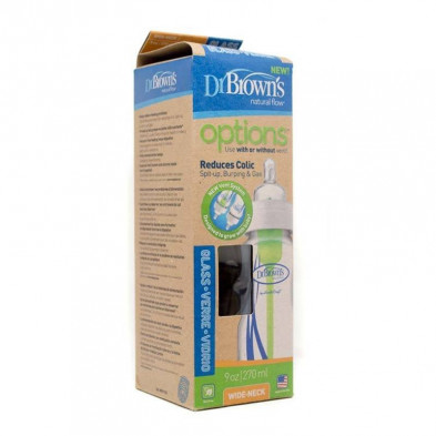 Biberón Options Boca Ancha Vidrio Dr Brown´s 270ml