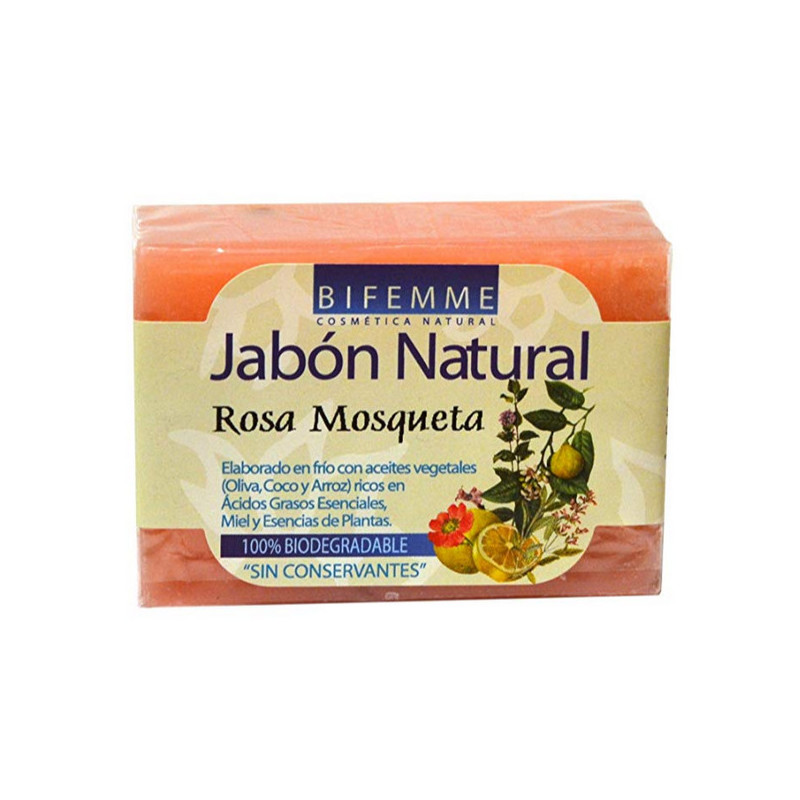 Jabón Natural de Rosa Mosqueta 100 g Bifemme