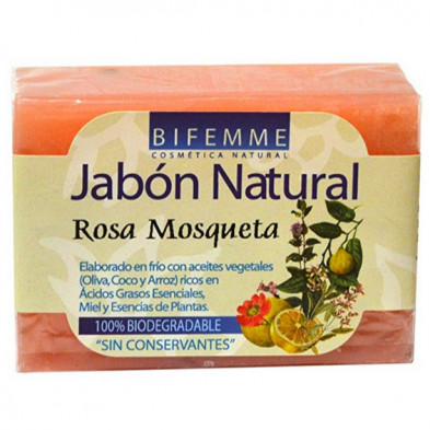 Jabón Natural de Rosa Mosqueta 100 g Bifemme