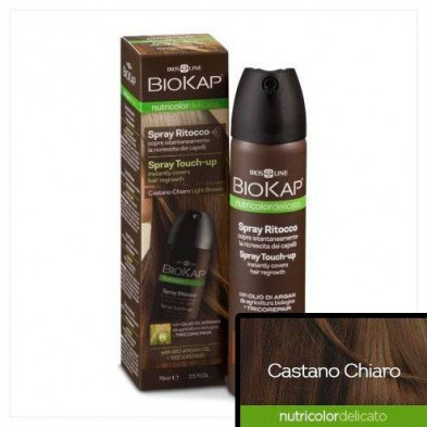 Spray Retoque Castaño Claro 75 ml Biokap