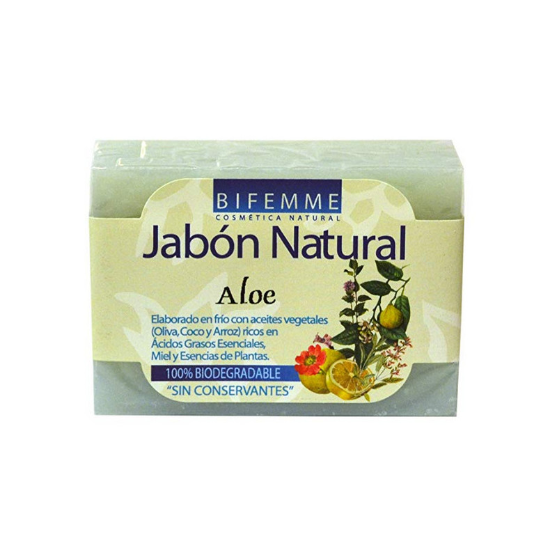 Jabón Natural de Aloe Vera 100 g Bifemme