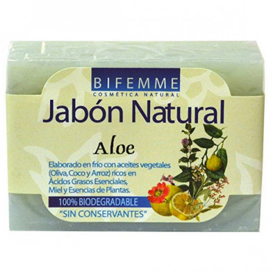 Jabón Natural de Aloe Vera 100 g Bifemme