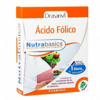 Nutrabasics Acido Folico 30 Cápsulas Drasanvi