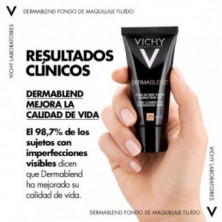 Vichy Dermablend Fondo de Maquillaje Fluido Corrector 16 horas 25 Nude 30 ml