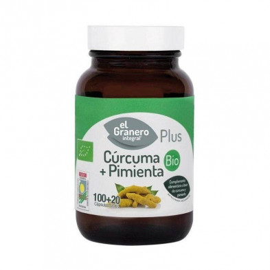 Curcuma + Pimienta Bio 440 mg 120 Cápsulas El granero