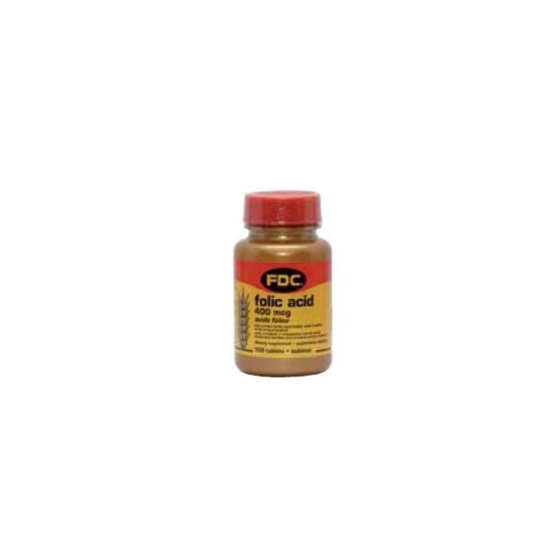 Vitamina B-9 Acido Folico 400 Mcg. 100 Comprimidos FDC