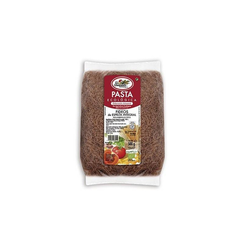 Fideos Finos Espelta Integral Bio 500 gr El Granero