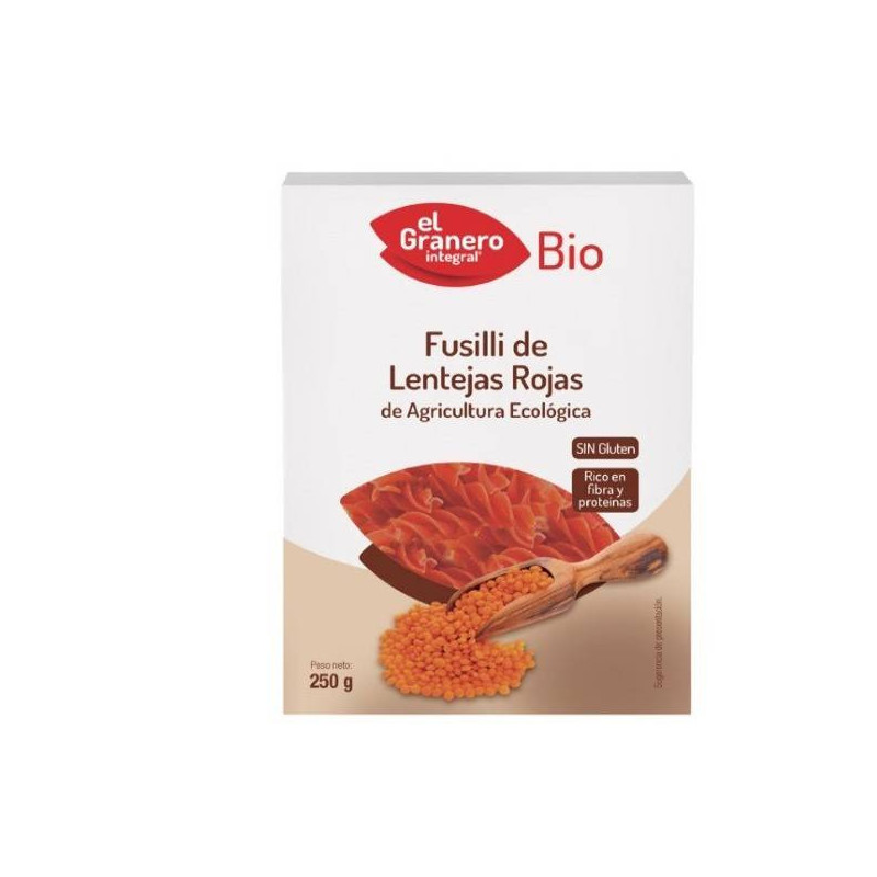 Fusilli De Lentejas Rojas Bio 250 gr El Granero