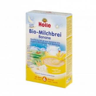 Papilla De Trigo Y Platano Con Leche +6 Meses Holle 250 g