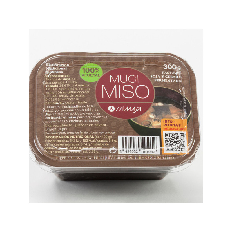 Mugi Miso 300 gr Cebada Mimasa