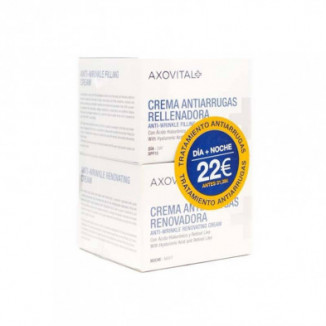 Axovital Crema Día Antiarrugas Rellenadora SPF15 50ml + Crema Noche Antiarrugas Renovadora 50ml