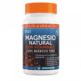 Magnesio Natural Vitamina C 6o Caps Msi