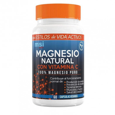 Magnesio Natural Vitamina C 6o Caps Msi