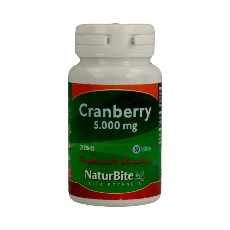 Cranberry Arandano Rojo 5000 mg 60 Comprimidos Naturbite