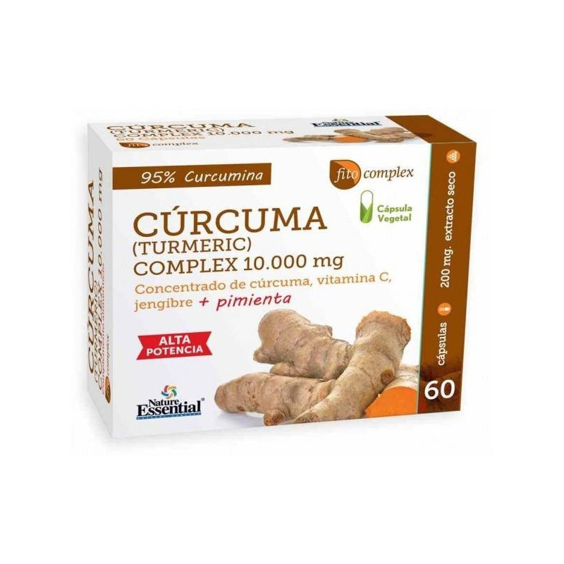 Curcuma Complex Jengibre + Pimienta Nature Essential 60 cápsulas