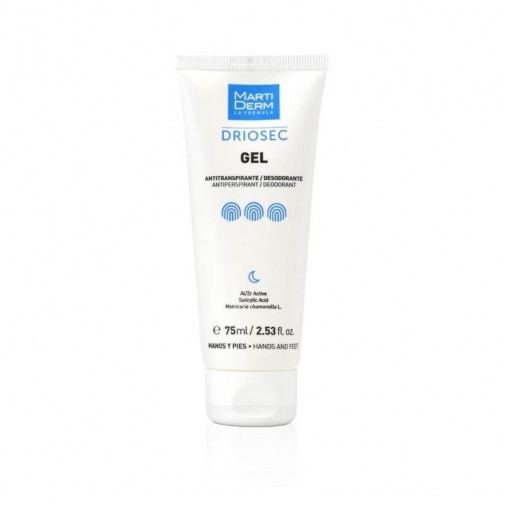 Driosec Gel Antitranspirante Manos Y Pies 75 Ml Martiderm