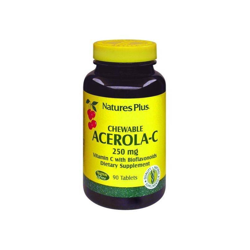 Acerola C 250 mg 90 Comprimidos Masticables Natures Plus