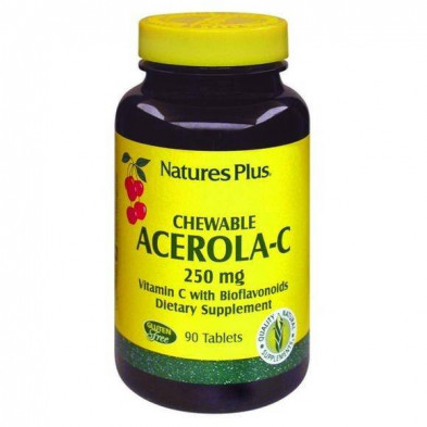 Acerola C 250 mg 90 Comprimidos Masticables Natures Plus