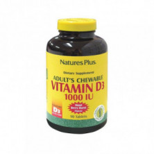 Vitamina D3 1000 Iu 90 Comprimidos Masticables Natures Plus