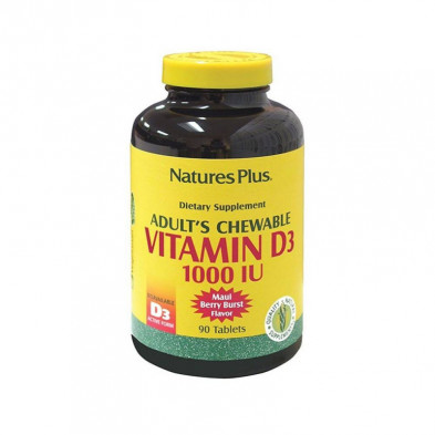 Vitamina D3 1000 Iu 90 Comprimidos Masticables Natures Plus