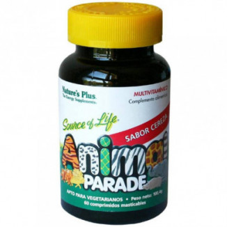 Animal Parade Multivitaminico Cereza 60 Animales Masticables Natures Plus