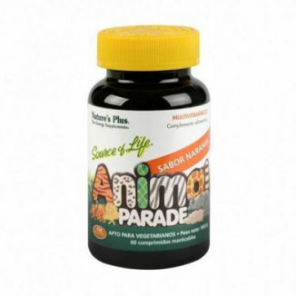 Animal Parade Multivitaminico Naranja 60 Comprimidos Masticable Natures Plus