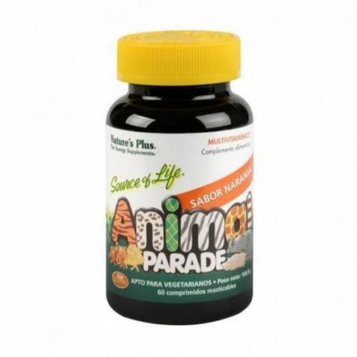 Animal Parade Multivitaminico Naranja 60 Comprimidos Masticable Natures Plus