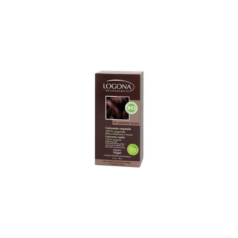 Colorante Vegetal Castaño Oscuro Café 090 100 gr Logona