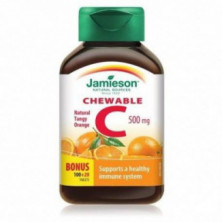 Vitamina C 500 mg Sabor Naranja 100 Comprimidos Masticables Jamieson