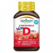 Vitamina D3 400 IU/10 Mcg Fresa 100 Comprimidos Jamieson