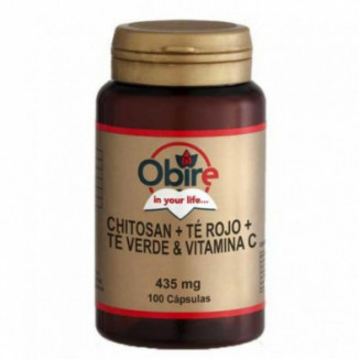 Chitosan + Te Rojo + Te Verde + Vit. C 100 Cápsulas Obire