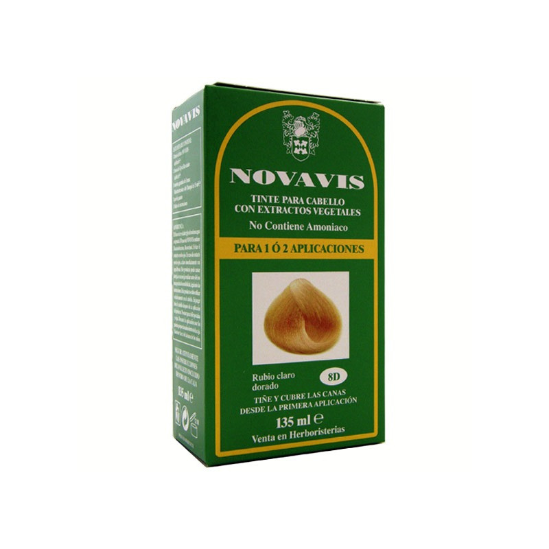 Tinte 8 D Rubio Claro Dorado 120 ml Novavis