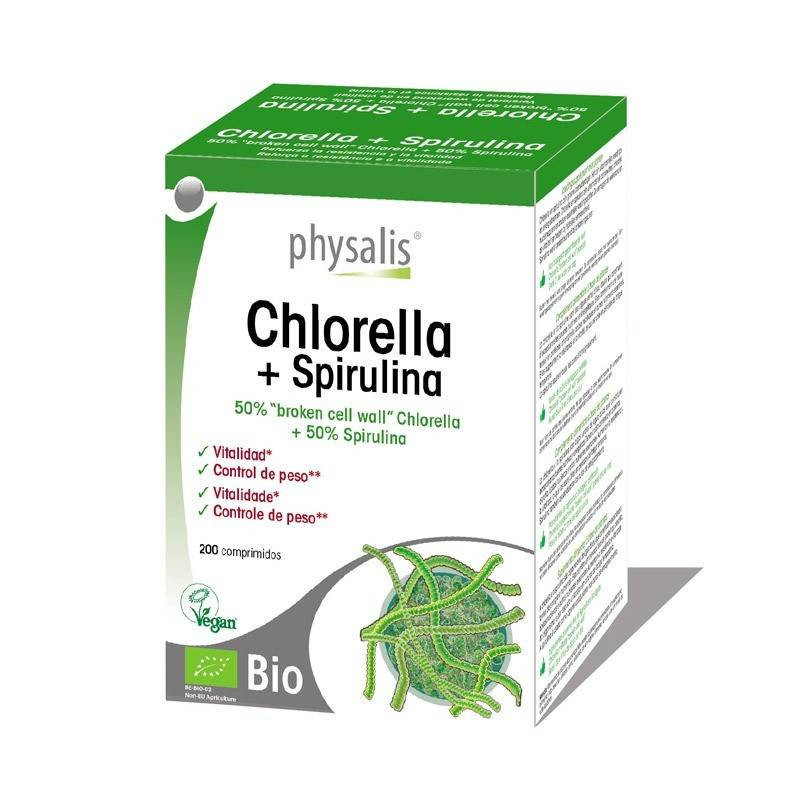 Chlorella + Spirulina 200 Comprimidos Physalis