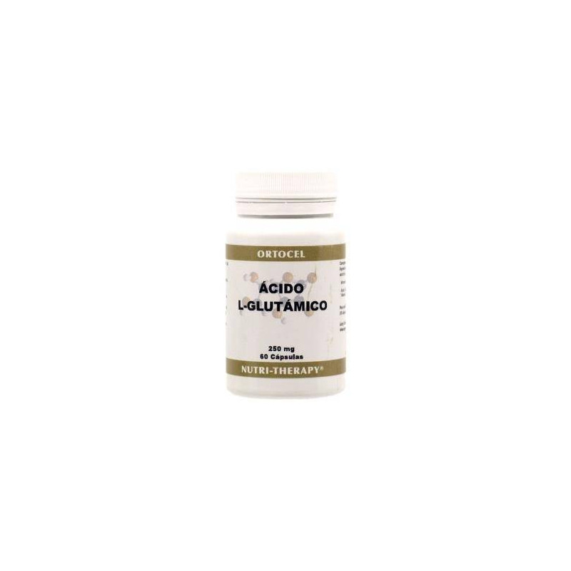 Acido L-glutamico 250 mg 60 Cápsulas Ortocel Nutri-therapy