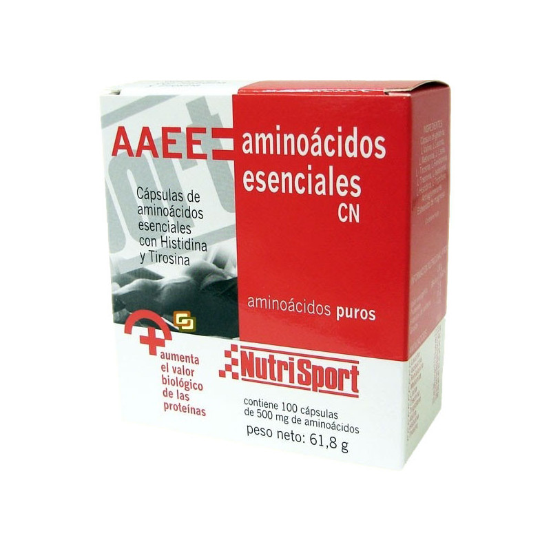 Amino Esenciales 100 Cápsulas 500 mg Nutrisport