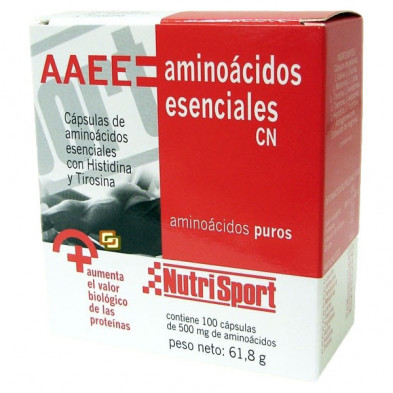 Amino Esenciales 100 Cápsulas 500 mg Nutrisport