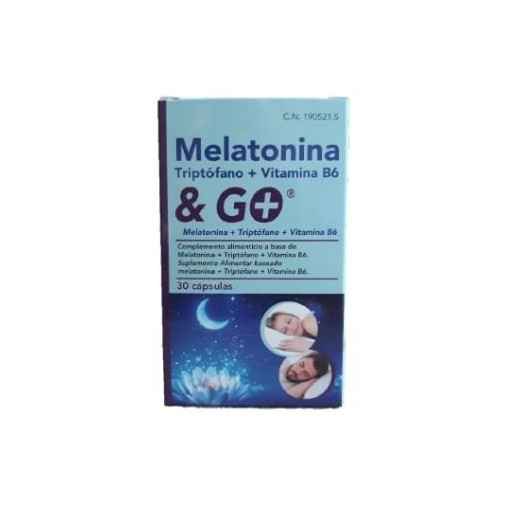 Melatonina + Triptofano + Vitamina B6 30 Cápsulas Pharma And Go