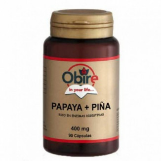 Papaya + Piña 400 mg 90 Cápsulas Obire