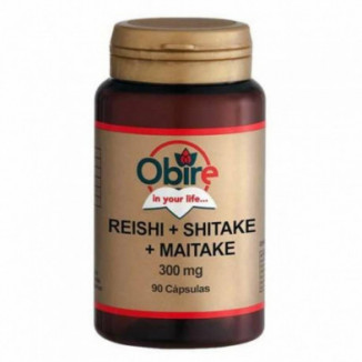 Reishi+Shiitake+Maitake 300 mg 90 Cápsulas Obire