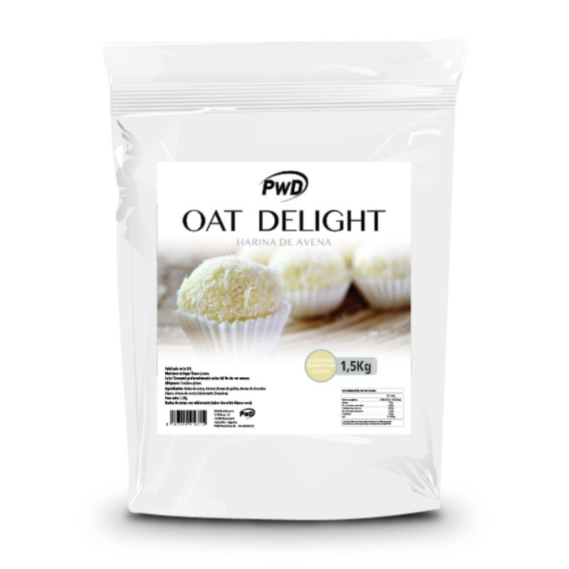 OAT Delight Harina De Avena Chocolate Blanco Con Coco 1,5 kg Pwd Nutrition