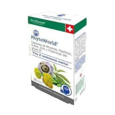 Phytoworld Rhodiola + Cobre + Pasiflora +Zinc + Vitaminas B 30 Cápsulas Salus