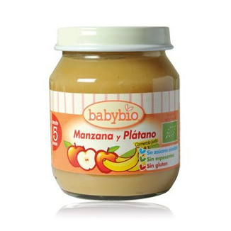 Babybio Manzana y Platano 2 X 130 gr