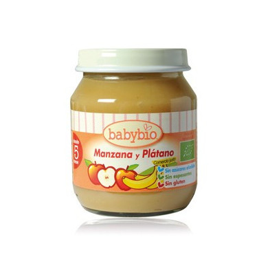 Babybio Manzana y Platano 2 X 130 gr