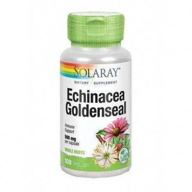 Echinacea & Goldenseal Raíces 500 mg 100 Cápsulas Solaray