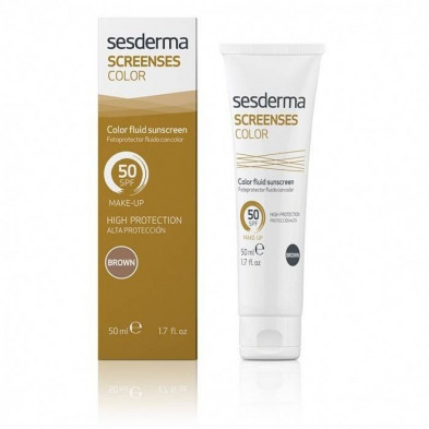 Screenses Fluido Crema Con Color Spf 50 Brown 50 ml Sesderma