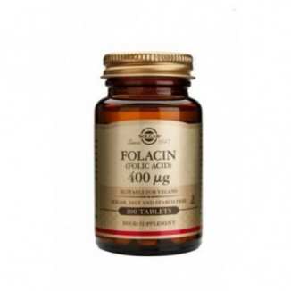 Folacin Acido Folico 400 mg 100 Comprimidos Solgar