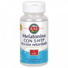 Melatonina 1,9 + 5 HTP Accion Retardada 30 Cápsulas Kal Solaray