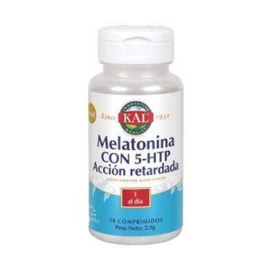 Melatonina 1,9 + 5 HTP Accion Retardada 30 Cápsulas Kal Solaray