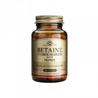 Betaina Clorhidrato Con Pepsina 100 Comprimidos Solgar